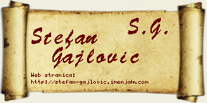 Stefan Gajlović vizit kartica